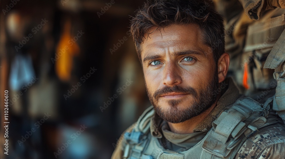 Veteran shares powerful stories of military experiences at a community gathering in the evening Veteran shares powerful stories of military experiences at a community gathering in the evening