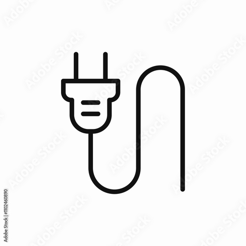 electric plug icon sign vector