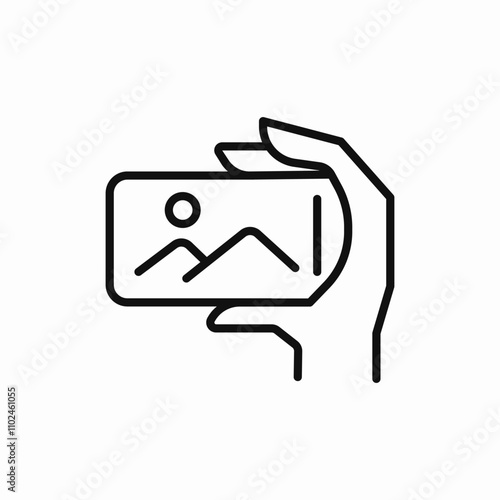 phone photo shooting icon sign vector