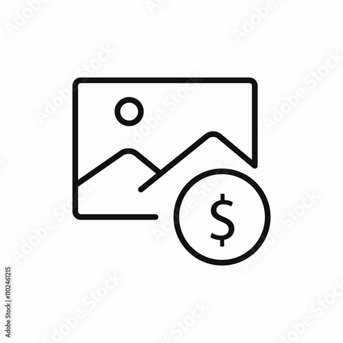 picture price icon sign vector