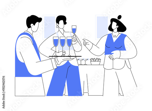 Catering service isolated cartoon vector illustrations.