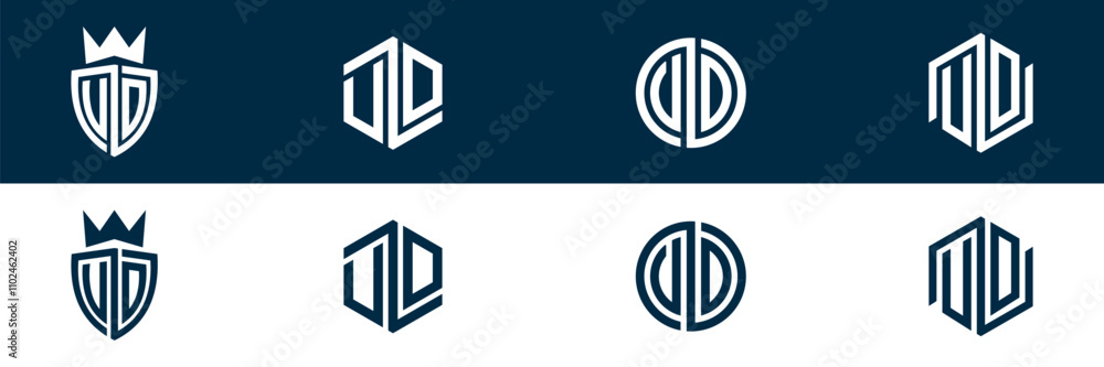 Typography letter UD DU letter logo design Typography letter UD DU letter logo design