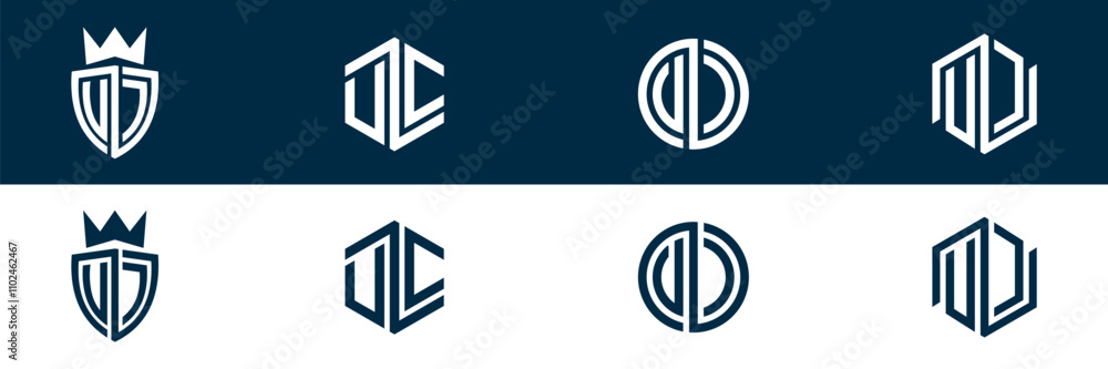 Typography letter UC CU letter logo design Typography letter UC CU letter logo design
