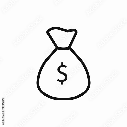 money bag icon sign vector