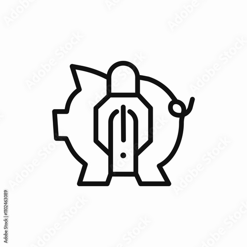 piggy bank icon sign vector