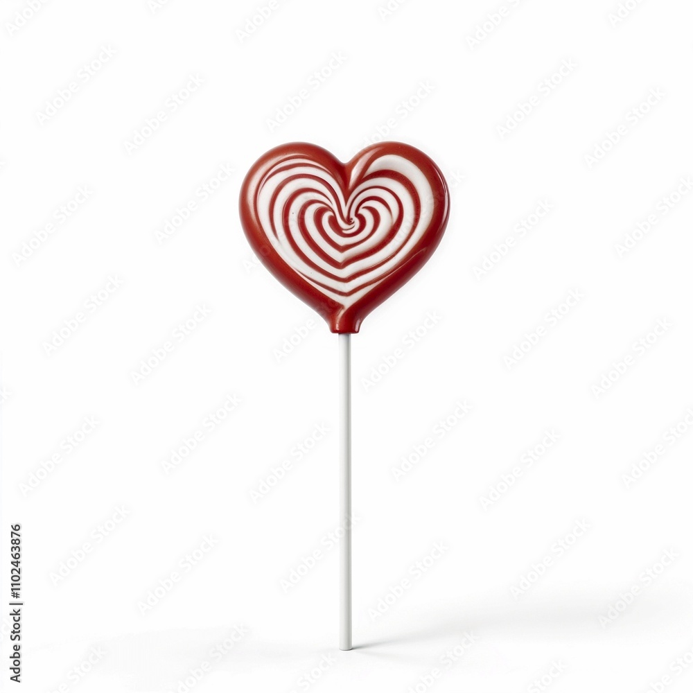 Heart shaped candy lollipop for Valentine's Day Heart shaped candy lollipop for Valentine's Day