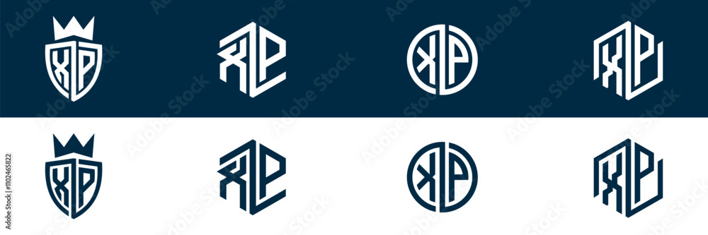 XP PX letter logo set design XP PX letter logo set design