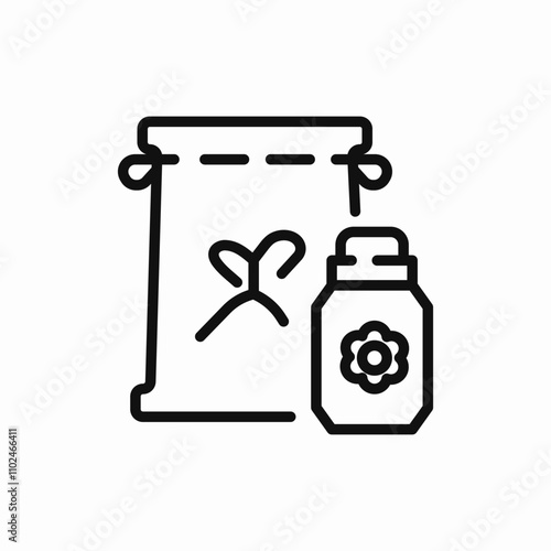 seed and plant medicine icon sign vector