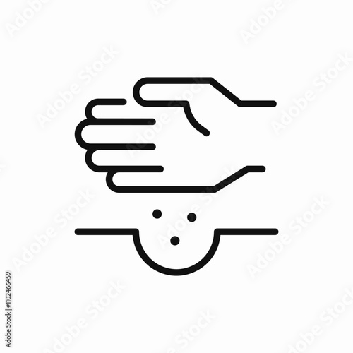 seed planting hand icon sign vector
