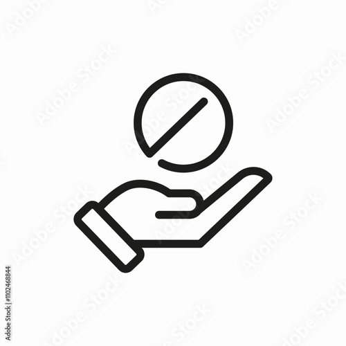 drug hand icon sign vector