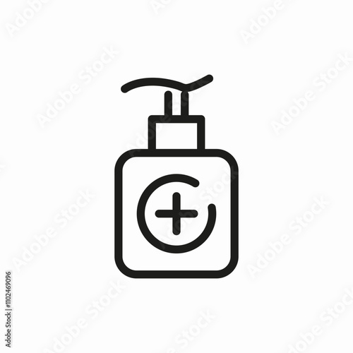 medicine soap desinfectante icon sign vector