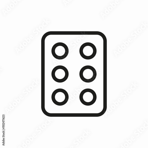blister pack icon sign vector