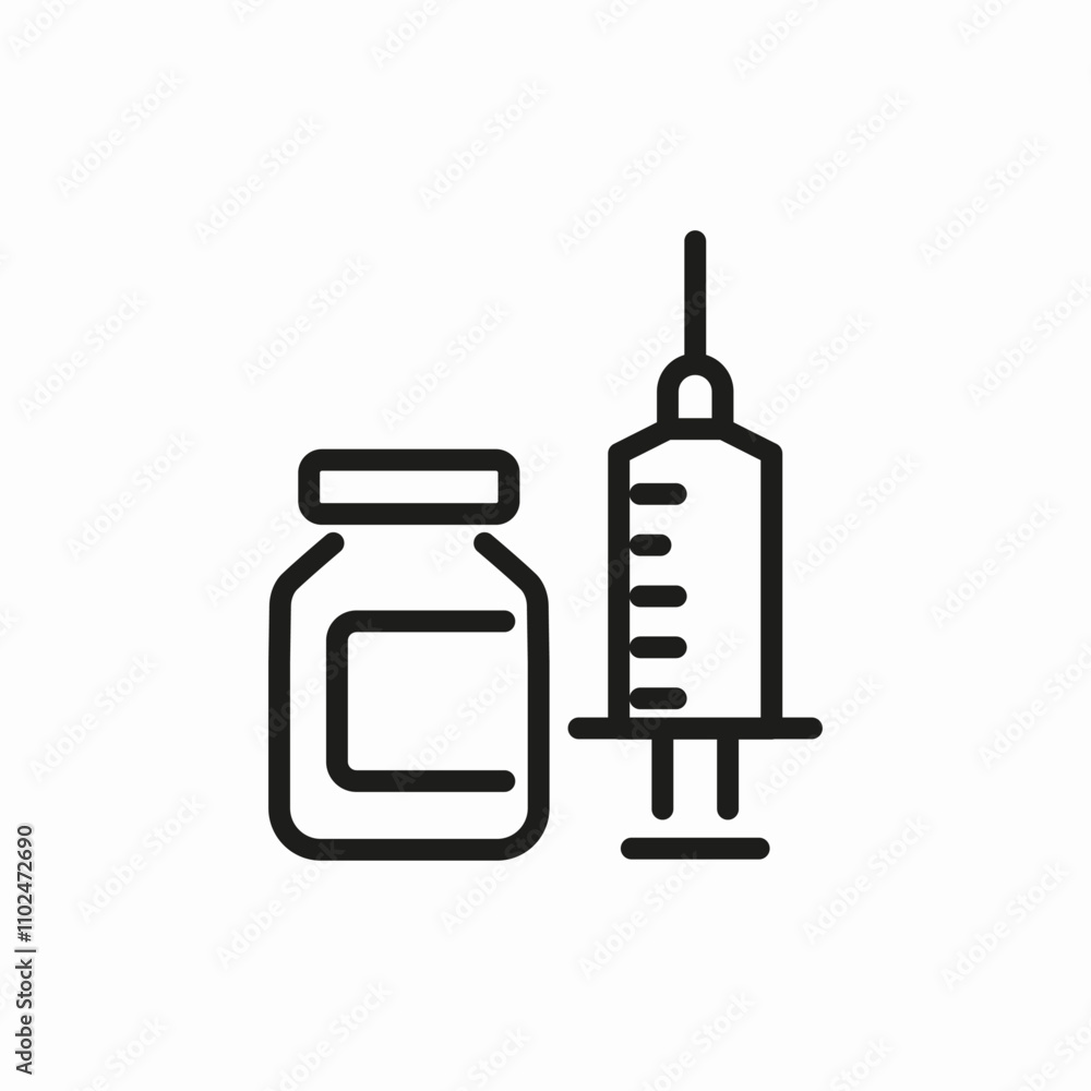injection ampule icon sign vector injection ampule icon sign vector