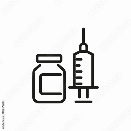injection ampule icon sign vector
