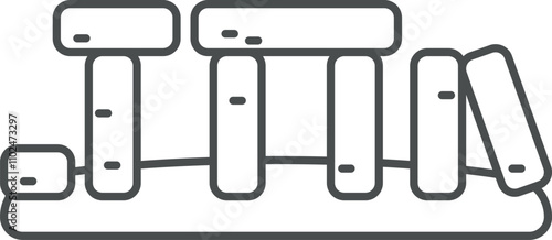 Stonehenge line icon. Old rock landmark symbol