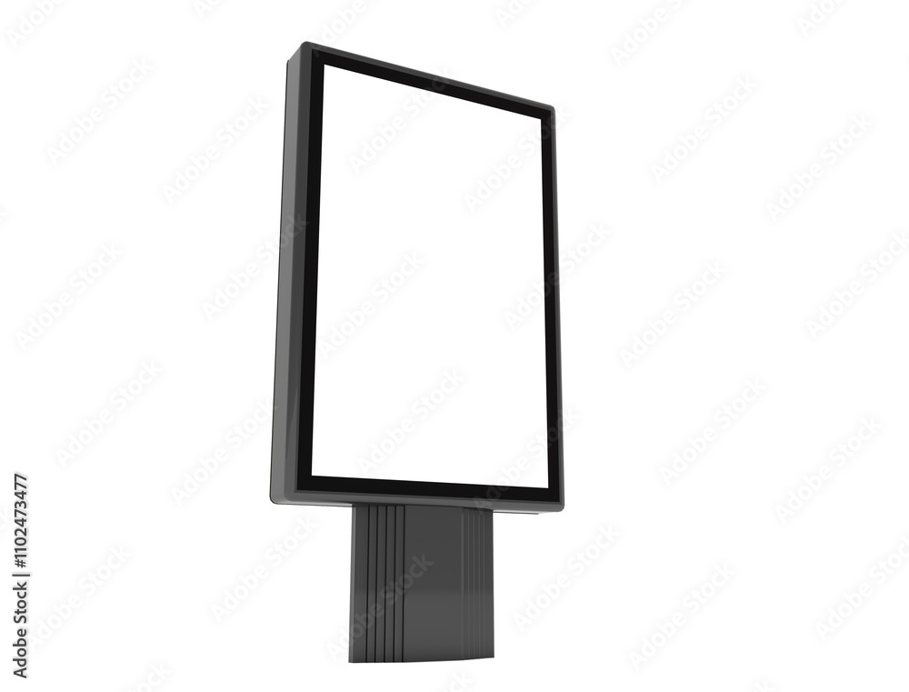 Totem light box billboard advertising poster mockup. Digital lightbox icon iron display banner Totem light box billboard advertising poster mockup. Digital lightbox icon iron display banner