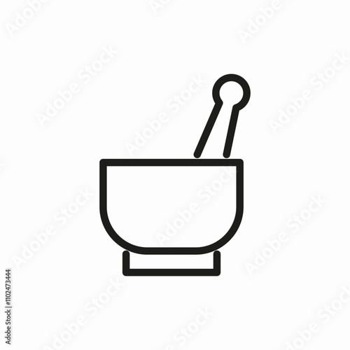 mortar and peste icon sign vector