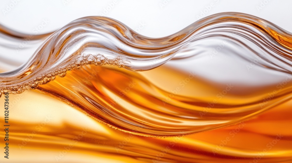 Golden liquid waves create a mesmerizing abstract pattern, AI Golden liquid waves create a mesmerizing abstract pattern, AI
