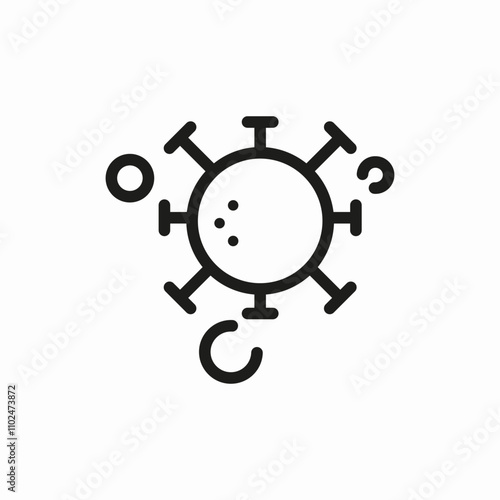 virus bacteria icon sign vector