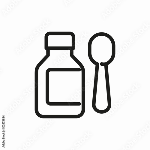 syrup medicine icon sign vector