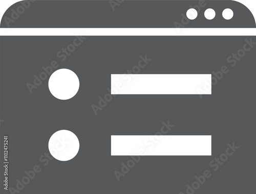 App black icon. Computer software window symbol