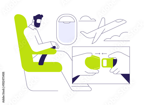 Fasten your seatbelt abstract concept vector illustration.