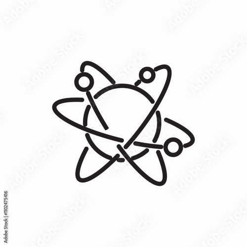 atom proton nucleus icon sign vector