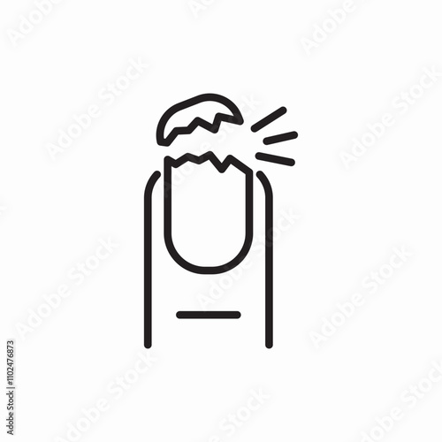 broken nail icon sign vector