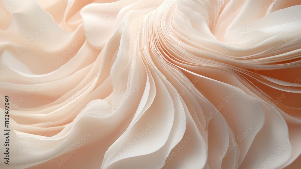 Delicate folds of soft, flowing fabric create an elegant and serene visual, AI Delicate folds of soft, flowing fabric create an elegant and serene visual, AI