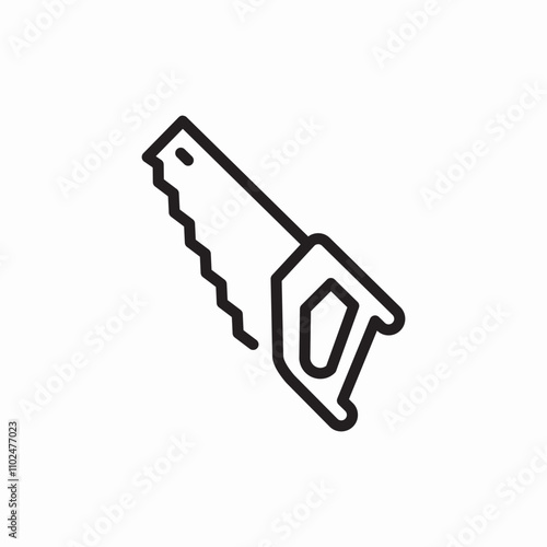 hand saw icon sign vector