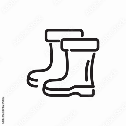 garden boots icon sign vector