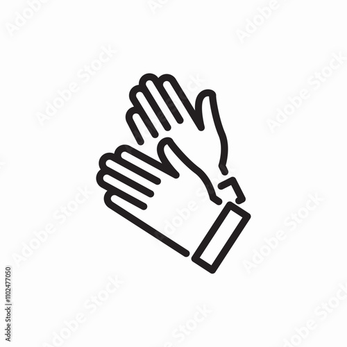 garden glove icon sign vector