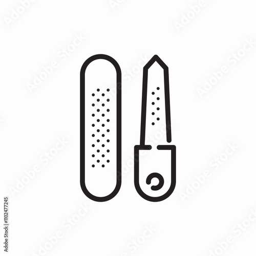 nail file icon sign vector