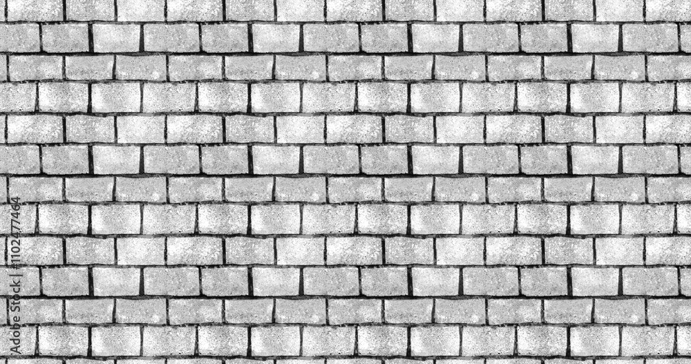 Obraz premium Brick wall texture. White brick building wall. White brick wall seamless pattern, texture for kitchen back, interior decoration, plastic panel, building outdoor design. Interior of a modern loft. 