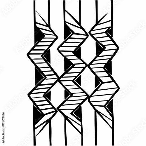 Layered vertical lines creating depth and dimensionality