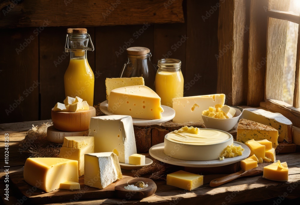 close capture lush creamy dairy textures bathed sunlight shining together highlight their richness creaminess, milk, gloss, smoothness, softness, glow close capture lush creamy dairy textures bathed sunlight shining together highlight their richness creaminess, milk, gloss, smoothness, softness, glow
