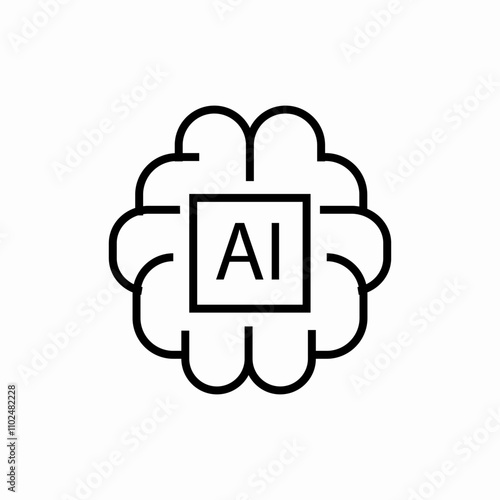 artificial intelligence icon sign vector