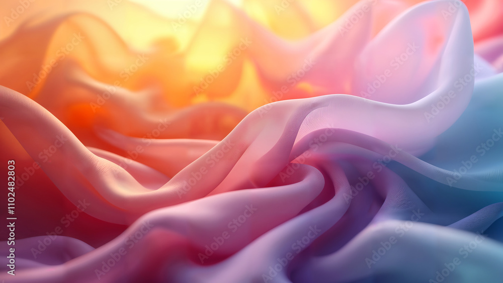 Obraz premium Vibrant Chiffon Fabric Display