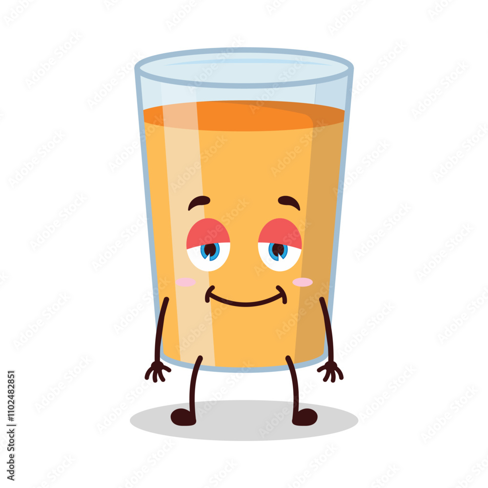 cute lazy expression of orange juice cartoon character cute lazy expression of orange juice cartoon character