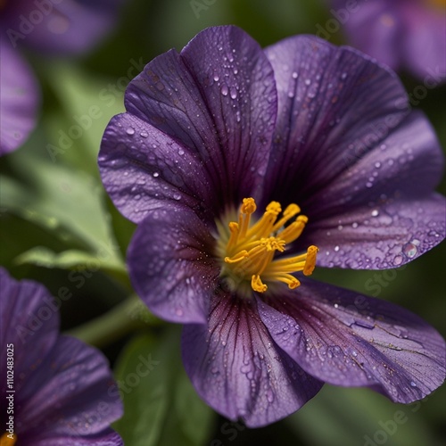 Wallpaper Mural close up of a purple flower Torontodigital.ca