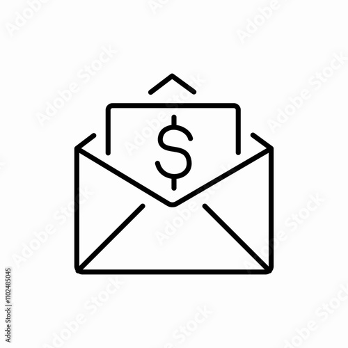 money envelope icon sign vector