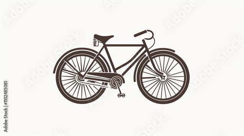 Vintage bicycle silhouette. photo