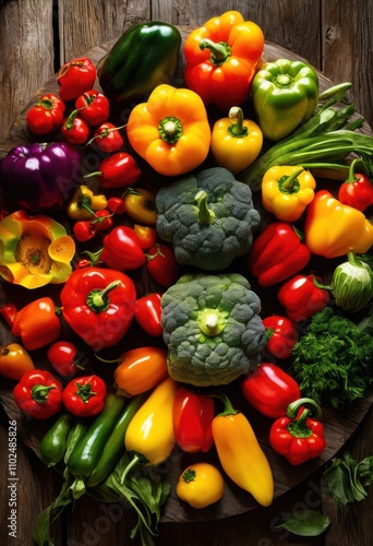 vibrant close colorful vegetables artfully arranged displaying their natural beauty freshness, arrangement, organic, bright, healthy, edible, seasonal