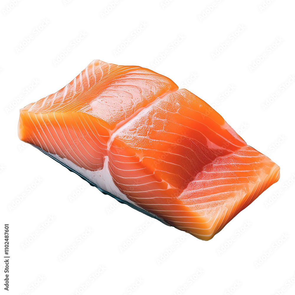 Fresh raw salmon slice isolated on transparent background perfect for culinary, food photography, and recipe design Fresh raw salmon slice isolated on transparent background perfect for culinary, food photography, and recipe design