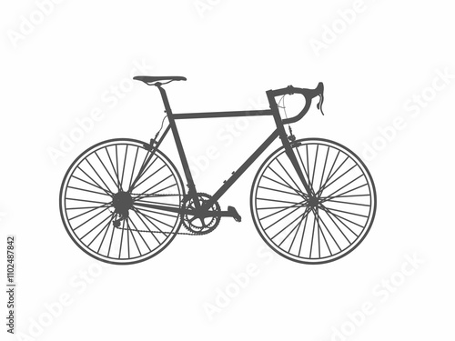 oad cycling sports race Set of bicycle Eco transport isometric isolated on white background, illustration design