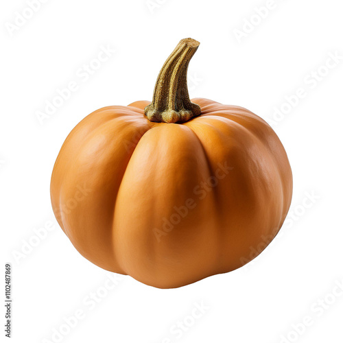 Fresh Natural Pumpkin Isolated on a Transparent Background, Perfect for Creative Designs, Seasonal Projects, and Representations of Healthy Food