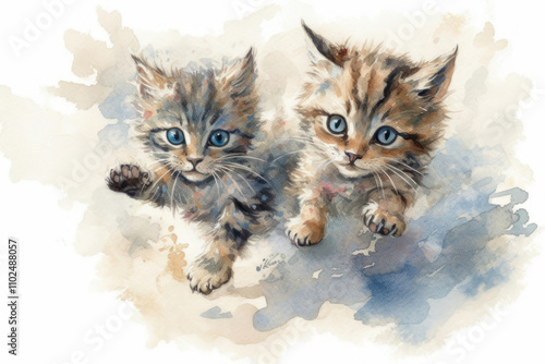 Wallpaper Mural two small kittens with bright blue eyes.  Torontodigital.ca