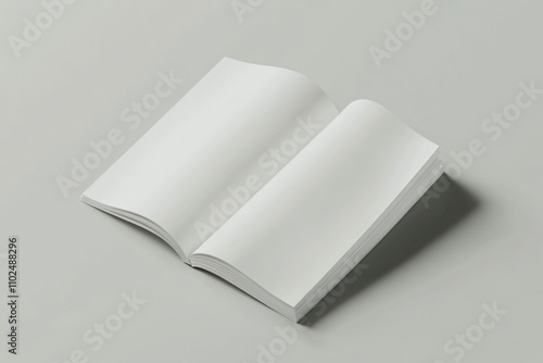 Blank Catalogue and Magazine Mockup: Minimalist Design on Gray Background