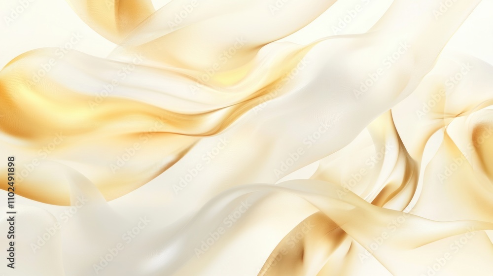 Obraz premium A luxurious abstract design with flowing streams of molten gold, accented by subtle hints of bronze and white. The fluid, rich textures create a sense of opulence and elegance, evoking luxury and warm