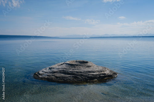 Lake geyser Yellowstone national park Wyoming usa 